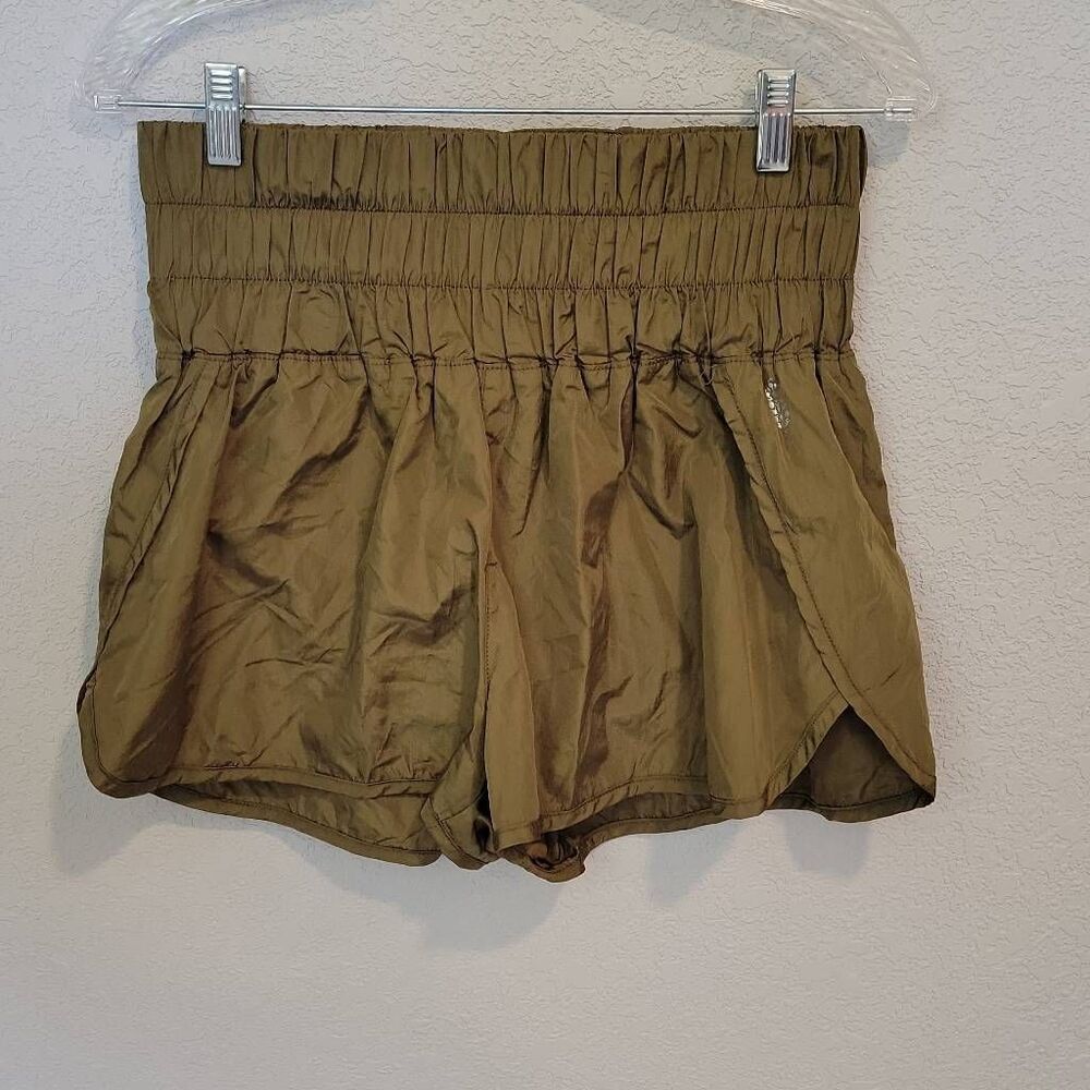 Free People Movement Shorts Army Green Lined Size L
